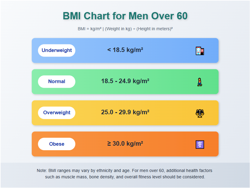 BMI Chart for Men Over 60